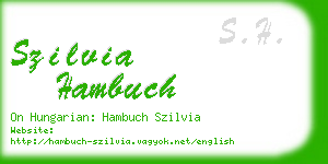 szilvia hambuch business card